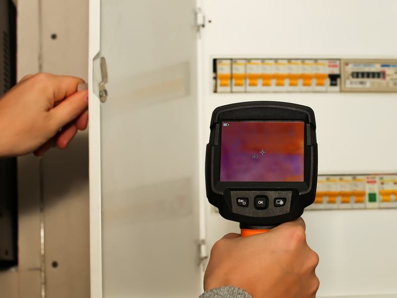 Inspección termográfica de un cuadro eléctrico en el mantenimiento de un centro de transformación